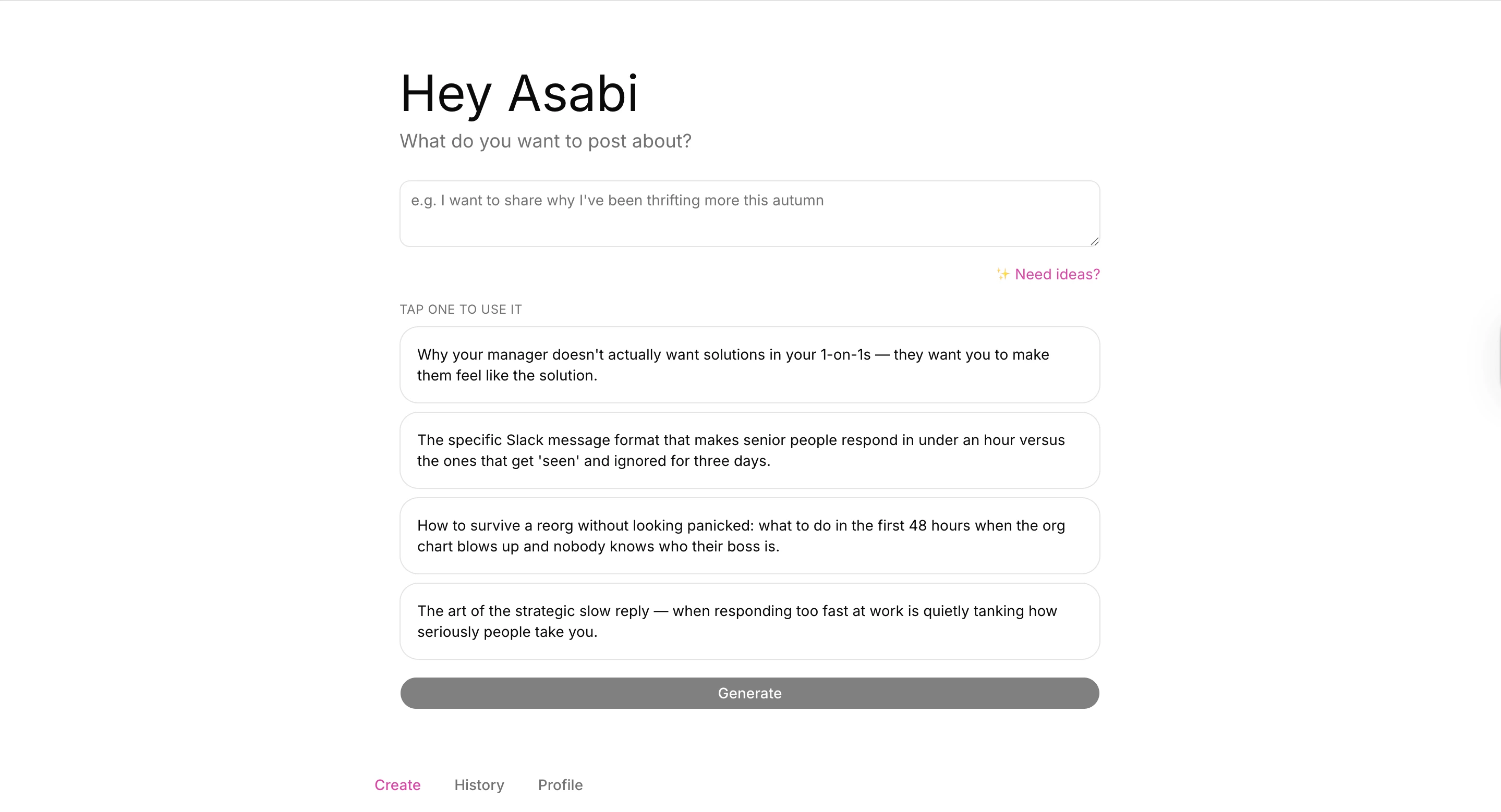 Ẹ̀gbẹ́ Need Ideas results with selectable topic suggestions